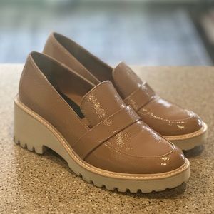 Dolce Vita patent leather platform loafers